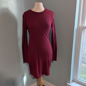 Z Supply Wine Long Sleeve Dress